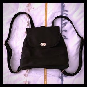 Black water resistant fashion backpack